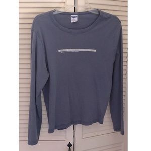 Vintage Y2K Old Navy Long Sleeve H-248 Logo T Shirt XLarge